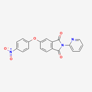 molecular formula C19H11N3O5 B3459594 5-(4-nitrophenoxy)-2-(2-pyridinyl)-1H-isoindole-1,3(2H)-dione 