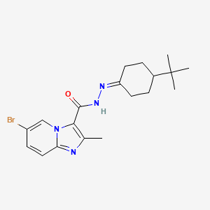molecular formula C19H25BrN4O B3459610 6-bromo-N'-(4-tert-butylcyclohexylidene)-2-methylimidazo[1,2-a]pyridine-3-carbohydrazide 