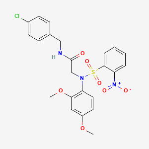 molecular formula C23H22ClN3O7S B3459632 N~1~-(4-chlorobenzyl)-N~2~-(2,4-dimethoxyphenyl)-N~2~-[(2-nitrophenyl)sulfonyl]glycinamide 