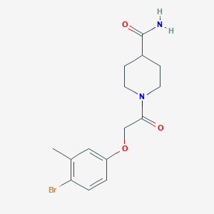 molecular formula C15H19BrN2O3 B3459692 1-[(4-bromo-3-methylphenoxy)acetyl]-4-piperidinecarboxamide 