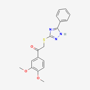 1-(3,4-dimethoxyphenyl)-2-[(5-phenyl-4H-1,2,4-triazol-3-yl)thio]ethanone