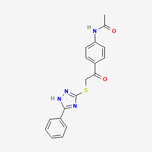 N-(4-{2-[(5-phenyl-4H-1,2,4-triazol-3-yl)thio]acetyl}phenyl)acetamide