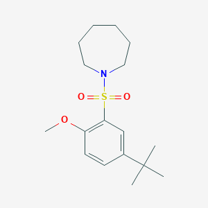 molecular formula C17H27NO3S B345974 1-(5-Tert-butyl-2-methoxyphenyl)sulfonylazepane CAS No. 898646-70-3