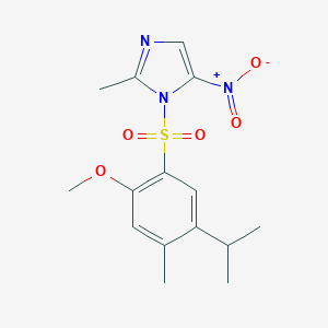 molecular formula C15H19N3O5S B345982 1-((5-isopropyl-2-methoxy-4-methylphenyl)sulfonyl)-2-methyl-5-nitro-1H-imidazole CAS No. 898641-37-7