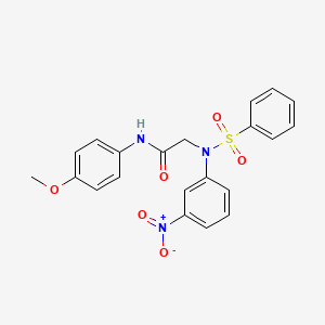 B3459917 N~1~-(4-methoxyphenyl)-N~2~-(3-nitrophenyl)-N~2~-(phenylsulfonyl)glycinamide CAS No. 5719-79-9
