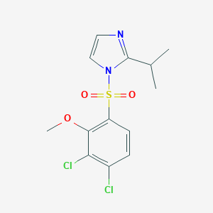 molecular formula C13H14Cl2N2O3S B345997 3,4-Dichloro-2-methoxy-1-{[2-(methylethyl)imidazolyl]sulfonyl}benzene CAS No. 898640-23-8