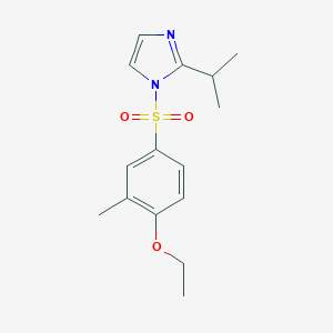 molecular formula C15H20N2O3S B345998 1-[(4-ethoxy-3-methylphenyl)sulfonyl]-2-isopropyl-1H-imidazole CAS No. 931330-27-7