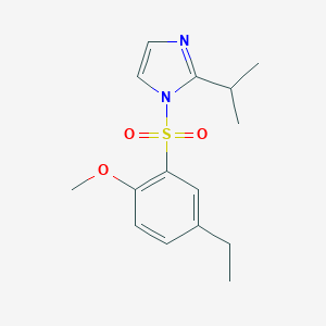 molecular formula C15H20N2O3S B346001 1-[(5-Ethyl-2-methoxyphenyl)sulfonyl]-2-(methylethyl)imidazole CAS No. 898640-08-9