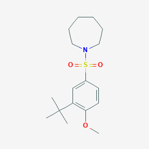 molecular formula C17H27NO3S B346022 1-(3-Tert-butyl-4-methoxyphenyl)sulfonylazepane CAS No. 898646-59-8