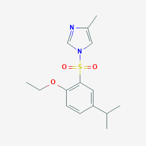 molecular formula C15H20N2O3S B346033 1-{[2-Ethoxy-5-(methylethyl)phenyl]sulfonyl}-4-methylimidazole CAS No. 898641-27-5