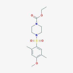 molecular formula C16H24N2O5S B346043 Piperazine-1-carboxylic acid, 4-(4-methoxy-2,5-dimethylbenzenesulfonyl)-, ethyl ester CAS No. 681852-61-9