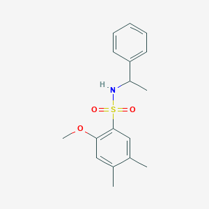 molecular formula C17H21NO3S B346047 [(2-Methoxy-4,5-dimethylphenyl)sulfonyl](phenylethyl)amine CAS No. 898642-05-2