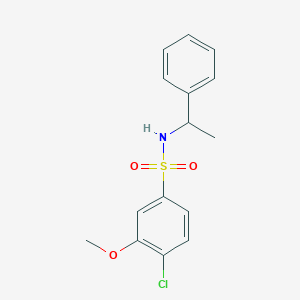 molecular formula C15H16ClNO3S B346048 [(4-Chloro-3-methoxyphenyl)sulfonyl](phenylethyl)amine CAS No. 898641-97-9