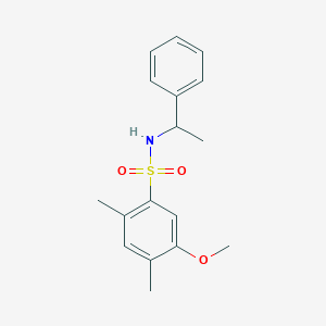 molecular formula C17H21NO3S B346049 [(5-Methoxy-2,4-dimethylphenyl)sulfonyl](phenylethyl)amine CAS No. 898642-06-3