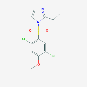 molecular formula C13H14Cl2N2O3S B346052 1-[(2,5-dichloro-4-ethoxyphenyl)sulfonyl]-2-ethyl-1H-imidazole CAS No. 853749-23-2
