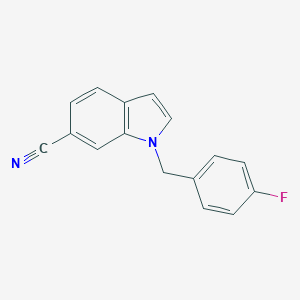 molecular formula C16H11FN2 B346065 1-(4-fluorobenzyl)-1H-indole-6-carbonitrile CAS No. 869951-54-2