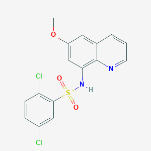 molecular formula C16H12Cl2N2O3S B3460740 2,5-dichloro-N-(6-methoxyquinolin-8-yl)benzenesulfonamide 