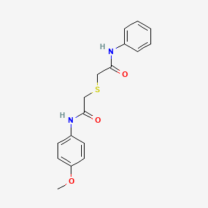 2-[(2-anilino-2-oxoethyl)thio]-N-(4-methoxyphenyl)acetamide