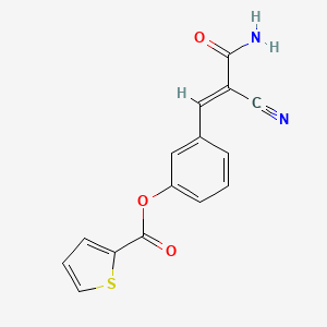 3-(3-amino-2-cyano-3-oxo-1-propen-1-yl)phenyl 2-thiophenecarboxylate