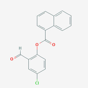 4-chloro-2-formylphenyl 1-naphthoate