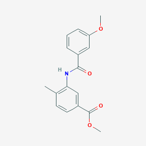 molecular formula C17H17NO4 B3461053 methyl 3-[(3-methoxybenzoyl)amino]-4-methylbenzoate 