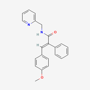 molecular formula C22H20N2O2 B3461072 3-(4-methoxyphenyl)-2-phenyl-N-(2-pyridinylmethyl)acrylamide 