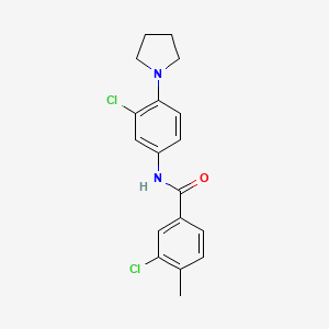 molecular formula C18H18Cl2N2O B3461091 3-chloro-N-[3-chloro-4-(1-pyrrolidinyl)phenyl]-4-methylbenzamide 