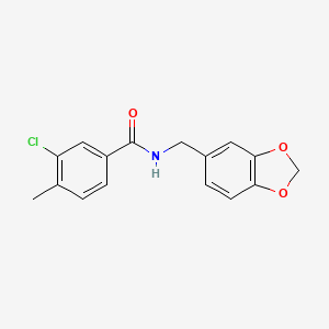 N-(1,3-benzodioxol-5-ylmethyl)-3-chloro-4-methylbenzamide