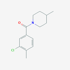 molecular formula C14H18ClNO B3461136 1-(3-chloro-4-methylbenzoyl)-4-methylpiperidine 