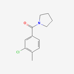 molecular formula C12H14ClNO B3461141 1-(3-chloro-4-methylbenzoyl)pyrrolidine 