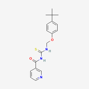 molecular formula C18H21N3O2S B3461149 N-({[(4-tert-butylphenoxy)methyl]amino}carbonothioyl)nicotinamide 