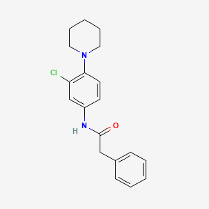 N-[3-chloro-4-(1-piperidinyl)phenyl]-2-phenylacetamide