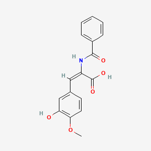 2-(benzoylamino)-3-(3-hydroxy-4-methoxyphenyl)acrylic acid