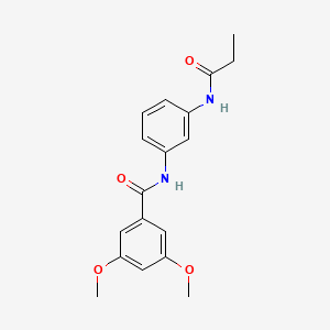 molecular formula C18H20N2O4 B3461191 3,5-dimethoxy-N-[3-(propanoylamino)phenyl]benzamide 