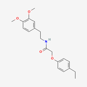 molecular formula C20H25NO4 B3461295 N-[2-(3,4-dimethoxyphenyl)ethyl]-2-(4-ethylphenoxy)acetamide 