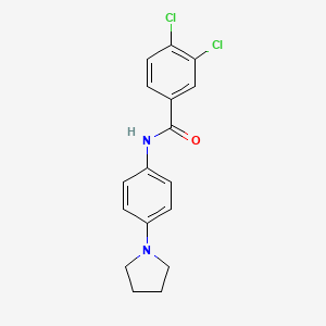 3,4-dichloro-N-[4-(1-pyrrolidinyl)phenyl]benzamide