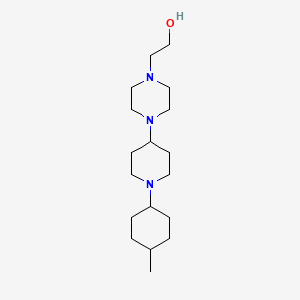 molecular formula C18H35N3O B3461342 2-{4-[1-(4-METHYLCYCLOHEXYL)-4-PIPERIDYL]PIPERAZINO}-1-ETHANOL 