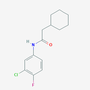 molecular formula C14H17ClFNO B3461415 N-(3-chloro-4-fluorophenyl)-2-cyclohexylacetamide 