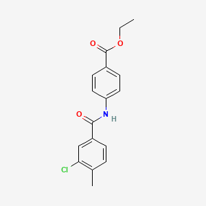 molecular formula C17H16ClNO3 B3461418 ethyl 4-[(3-chloro-4-methylbenzoyl)amino]benzoate 