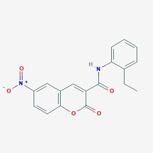 molecular formula C18H14N2O5 B3461437 N-(2-ethylphenyl)-6-nitro-2-oxo-2H-chromene-3-carboxamide 