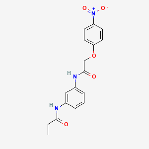 N-(3-{[2-(4-nitrophenoxy)acetyl]amino}phenyl)propanamide