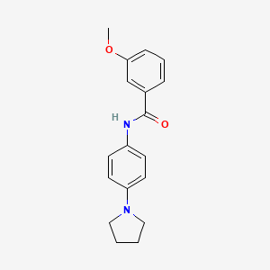 molecular formula C18H20N2O2 B3461472 3-甲氧基-N-[4-(1-吡咯烷基)苯基]苯甲酰胺 