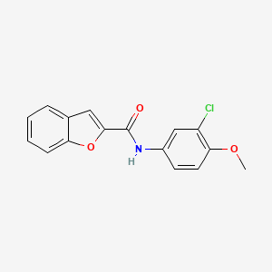 molecular formula C16H12ClNO3 B3461485 N-(3-chloro-4-methoxyphenyl)-1-benzofuran-2-carboxamide 