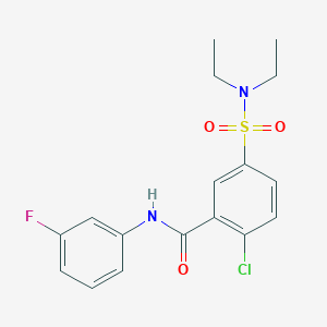 2-chloro-5-[(diethylamino)sulfonyl]-N-(3-fluorophenyl)benzamide