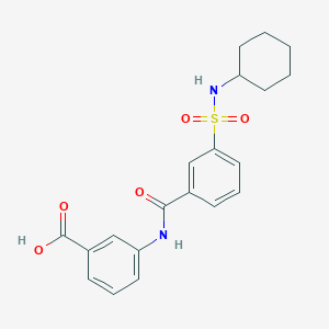 3-[[3-(Cyclohexylsulfamoyl)benzoyl]amino]benzoic acid