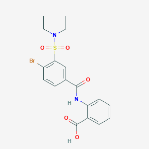 2-({[4-Bromo-3-(diethylsulfamoyl)phenyl]carbonyl}amino)benzoic acid