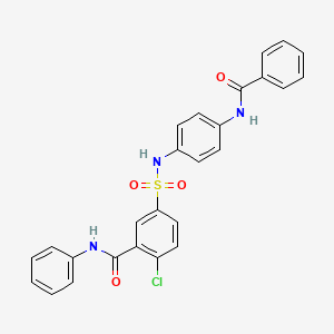 5-({[4-(benzoylamino)phenyl]amino}sulfonyl)-2-chloro-N-phenylbenzamide