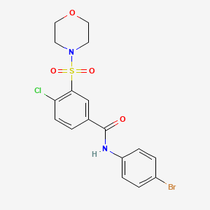 molecular formula C17H16BrClN2O4S B3461540 N-(4-bromophenyl)-4-chloro-3-(4-morpholinylsulfonyl)benzamide 