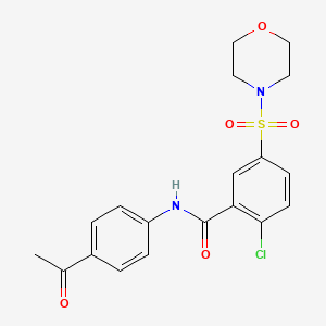 N-(4-acetylphenyl)-2-chloro-5-morpholin-4-ylsulfonylbenzamide