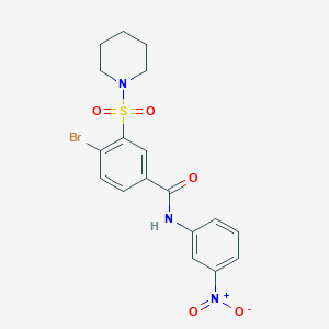 4-bromo-N-(3-nitrophenyl)-3-piperidin-1-ylsulfonylbenzamide